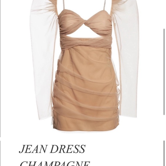 The Bar jean dress in champagne sold out online - Picture 3 of 4